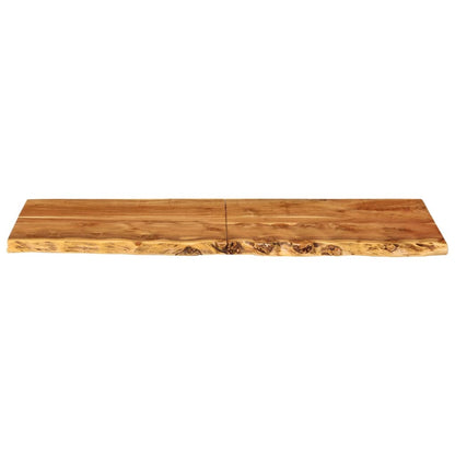 Piano per VanitÃ  Bagno in Massello di Acacia 140x52x3,8 cm