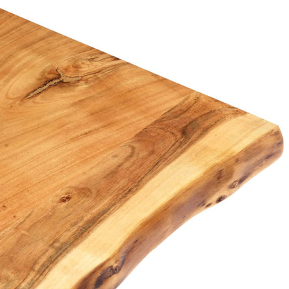 Piano del Tavolo in Legno Massello di Acacia 118x(50-60)x2,5 cm