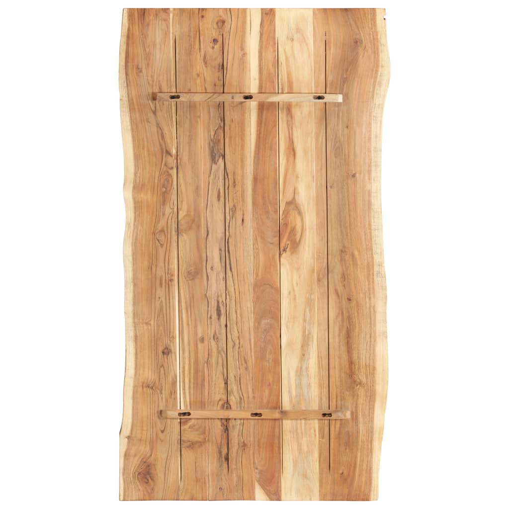 Piano del Tavolo in Legno Massello di Acacia 118x(50-60)x3,8 cm