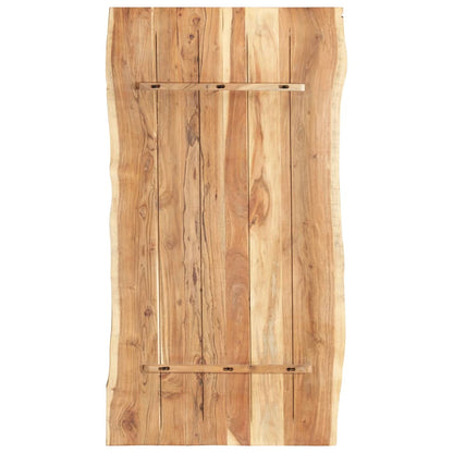 Piano del Tavolo in Legno Massello di Acacia 118x(50-60)x3,8 cm