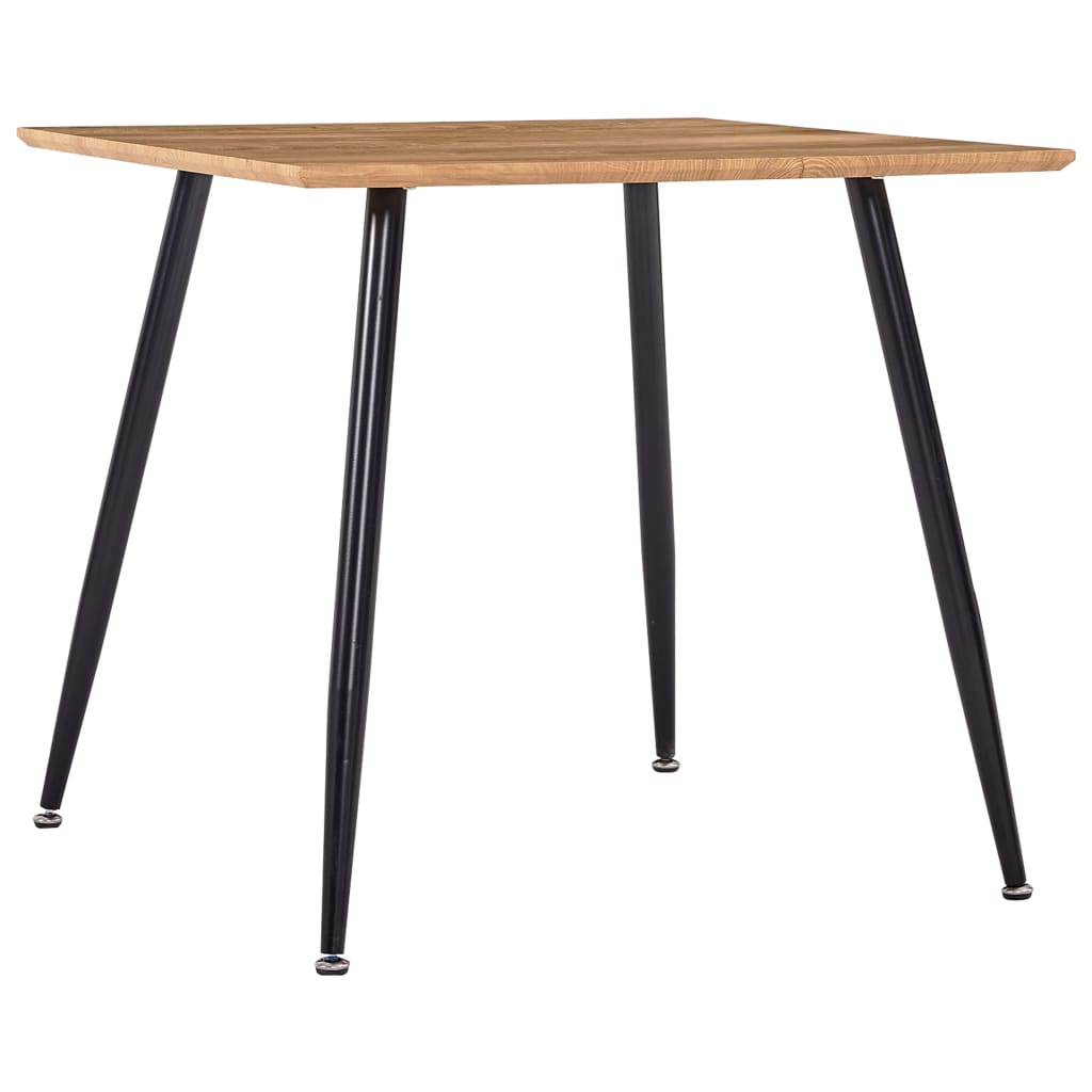 Tavolo da Pranzo Rovere e Nero 80,5x80,5x73 cm in MDF