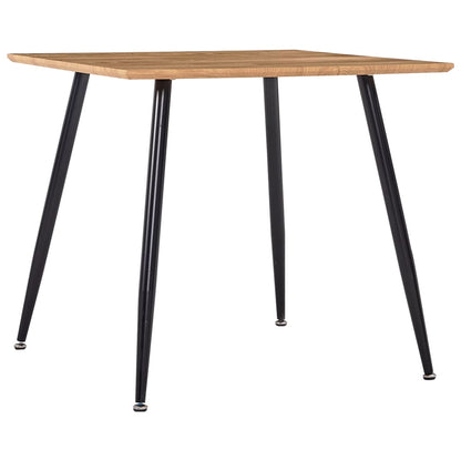 Tavolo da Pranzo Rovere e Nero 80,5x80,5x73 cm in MDF