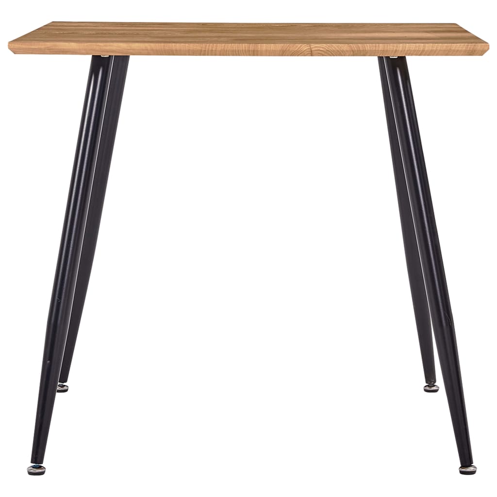 Tavolo da Pranzo Rovere e Nero 80,5x80,5x73 cm in MDF