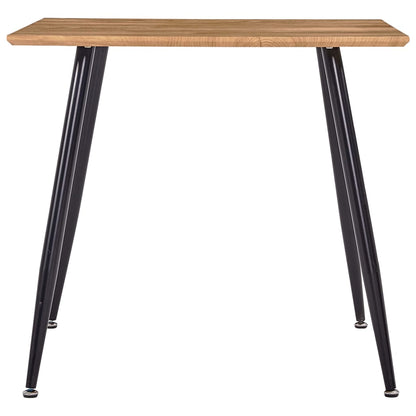 Tavolo da Pranzo Rovere e Nero 80,5x80,5x73 cm in MDF