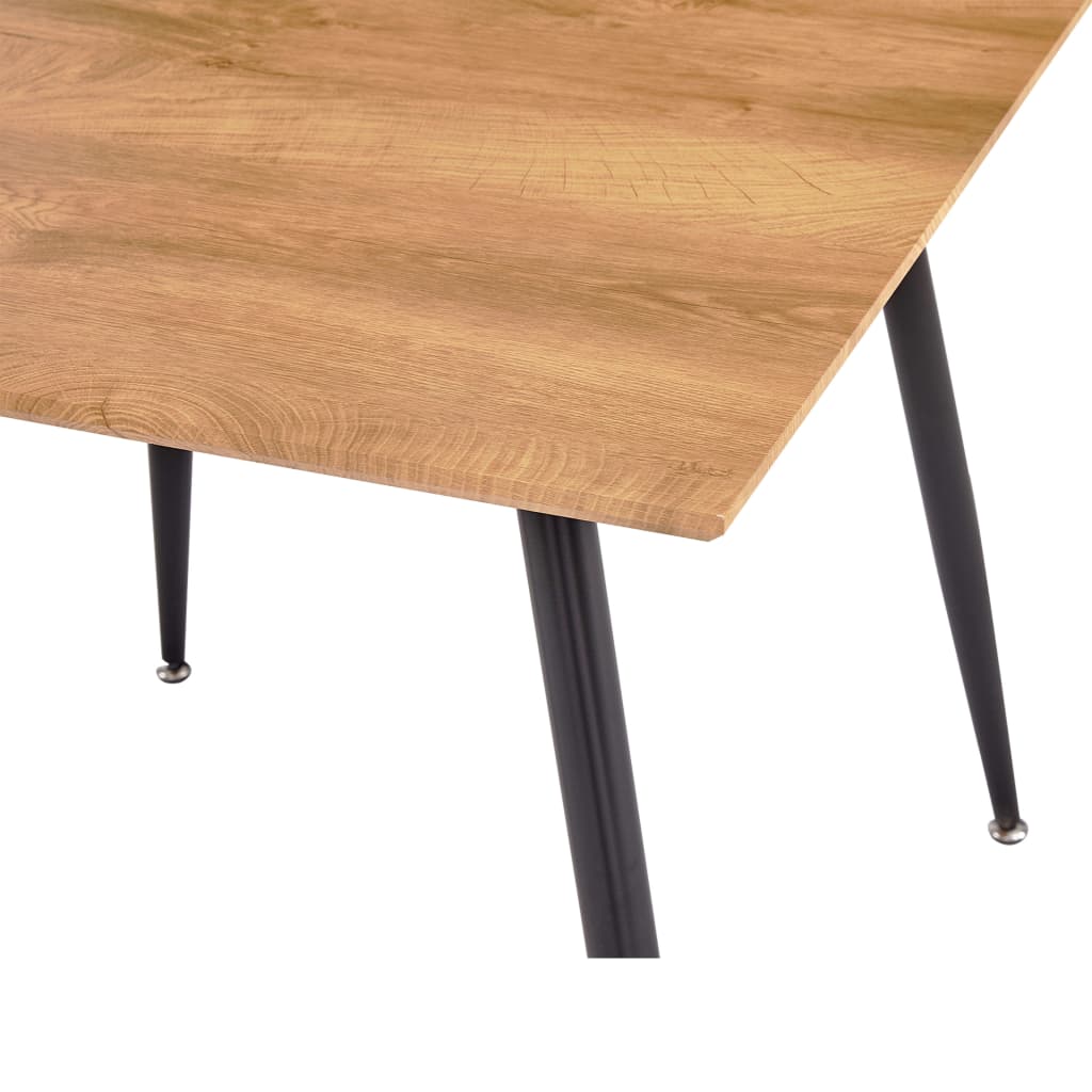 Tavolo da Pranzo Rovere e Nero 80,5x80,5x73 cm in MDF