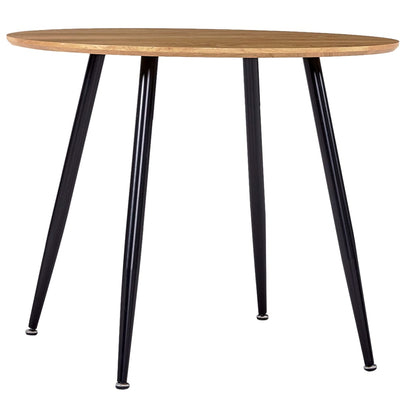 Tavolo da Pranzo Rovere e Nero 90x73,5 cm in MDF
