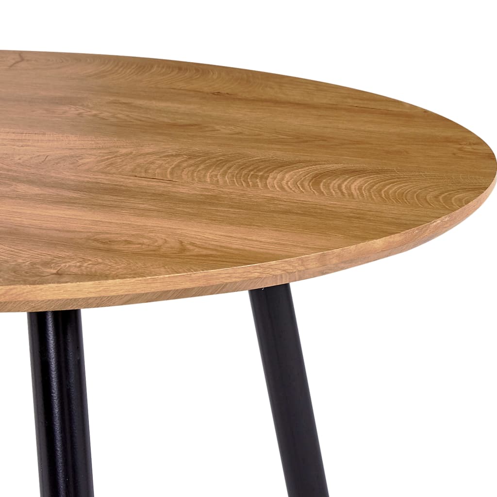 Tavolo da Pranzo Rovere e Nero 90x73,5 cm in MDF