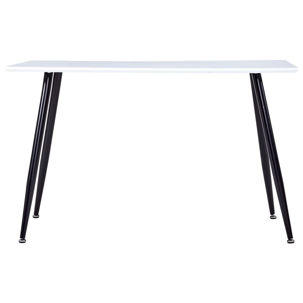 Tavolo da Pranzo Bianco e Nero 120x60x74 cm in MDF