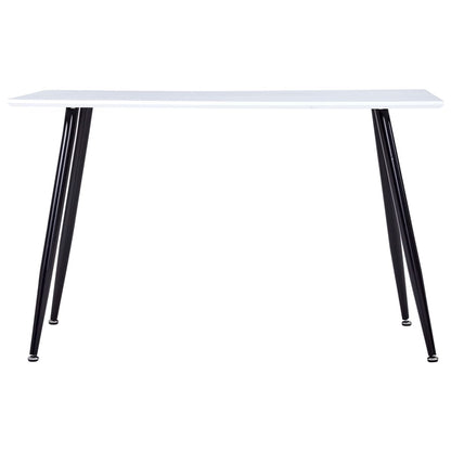 Tavolo da Pranzo Bianco e Nero 120x60x74 cm in MDF