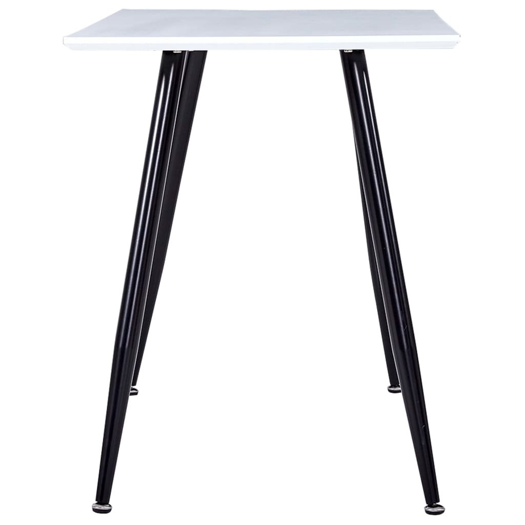 Tavolo da Pranzo Bianco e Nero 120x60x74 cm in MDF