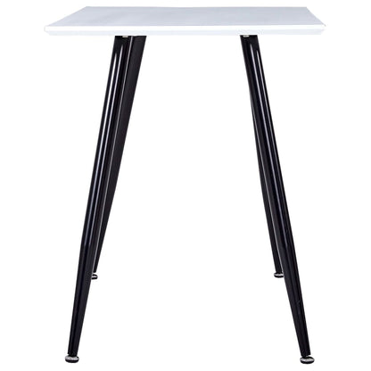 Tavolo da Pranzo Bianco e Nero 120x60x74 cm in MDF