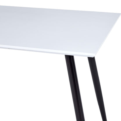 Tavolo da Pranzo Bianco e Nero 120x60x74 cm in MDF