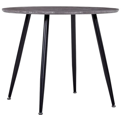 Tavolo da Pranzo Cemento e Nero 90x73,5 cm in MDF