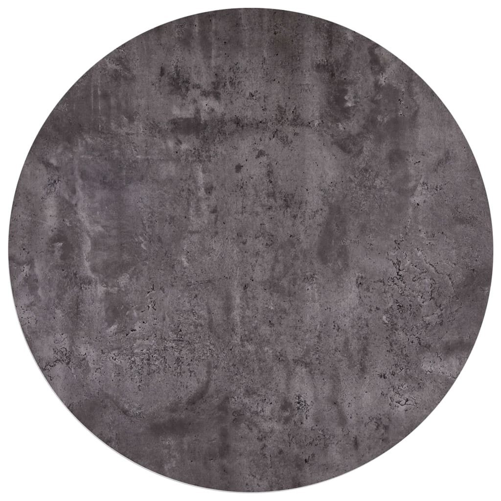 Tavolo da Pranzo Cemento e Nero 90x73,5 cm in MDF