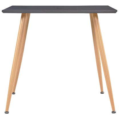 Tavolo da Pranzo Grigio e Rovere 80,5x80,5x73 cm in MDF