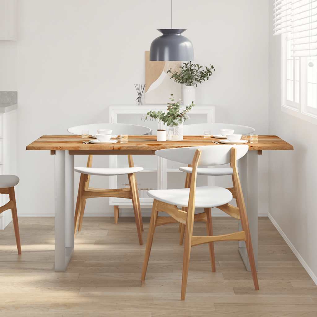 Tavolo da Pranzo 154x80x76 cm in Legno Massello di Acacia