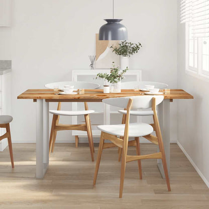 Tavolo da Pranzo 154x80x76 cm in Legno Massello di Acacia