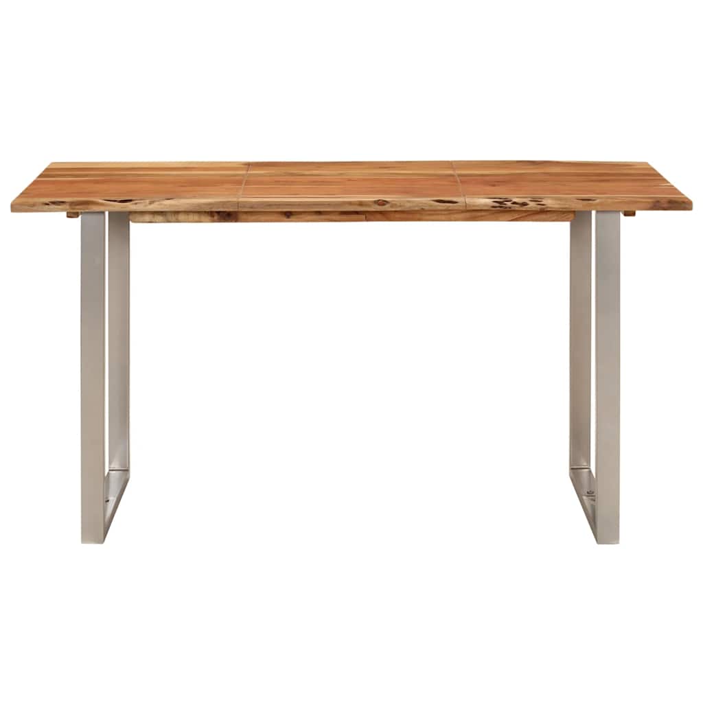 Tavolo da Pranzo 140x70x76 cm in Legno Massello di Acacia