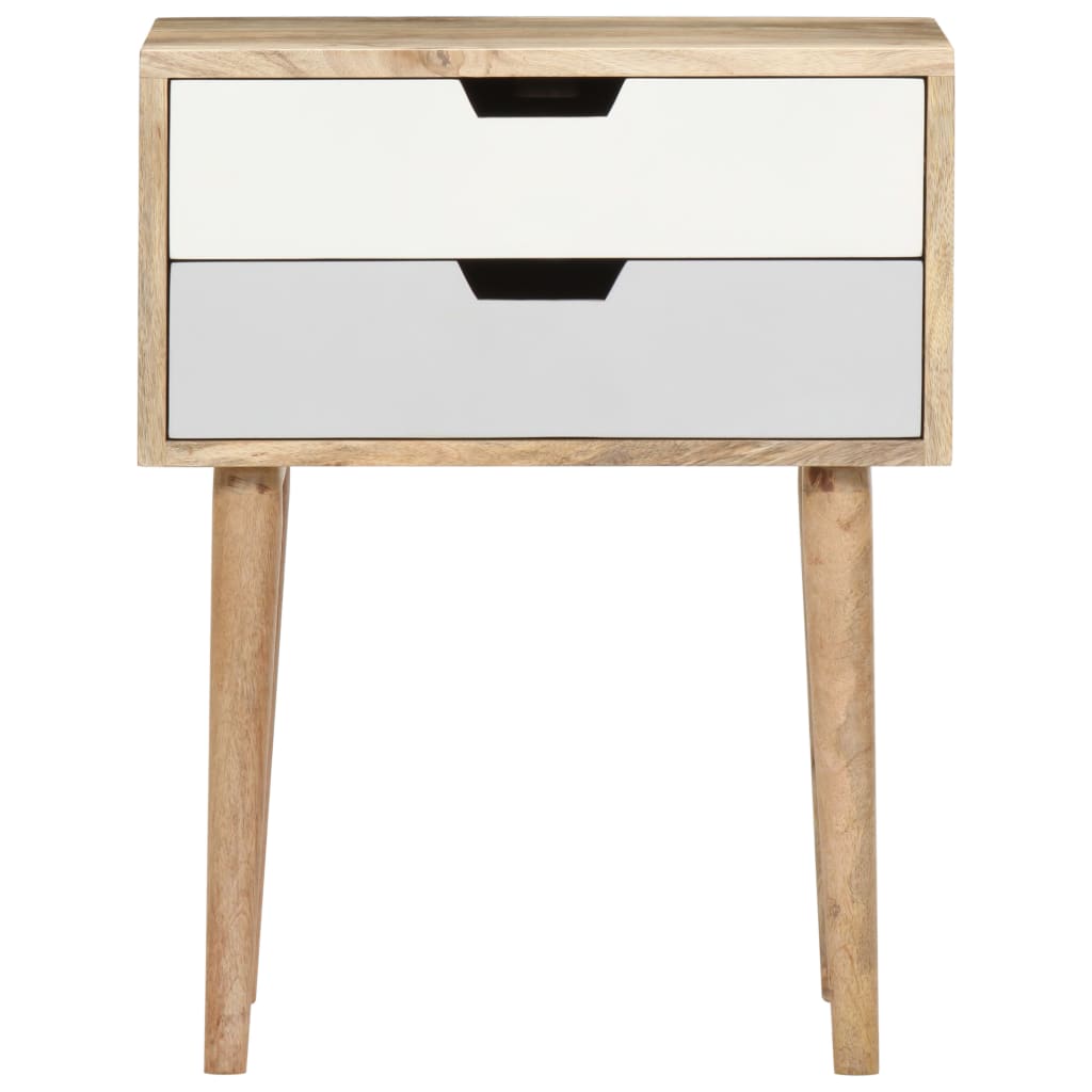 Comodino 47x35x59 cm in Legno Massello di Mango