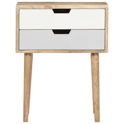 Comodino 47x35x59 cm in Legno Massello di Mango