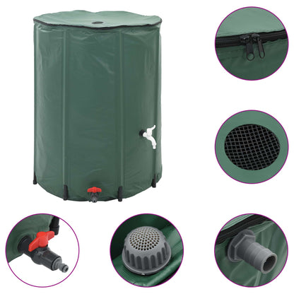 Serbatoio per Acqua Piovana Pieghevole con Rubinetto 1350 L