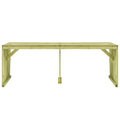 Tavolo da Giardino 220x101,5x80 cm in Legno di Pino Impregnato