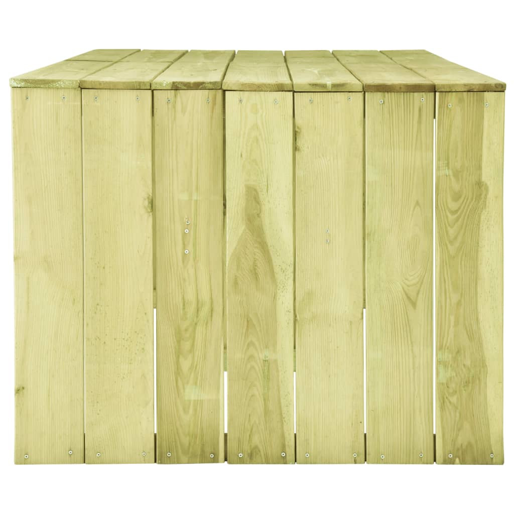 Tavolo da Giardino 220x101,5x80 cm in Legno di Pino Impregnato