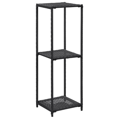 Scaffale Nero 30x30x90 cm in Polyrattan