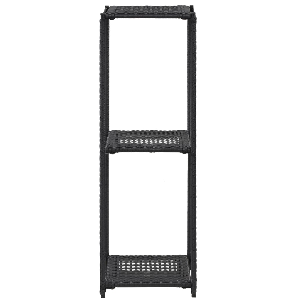 Scaffale Nero 30x30x90 cm in Polyrattan
