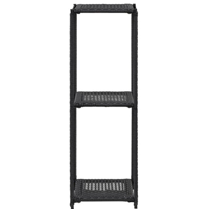 Scaffale Nero 30x30x90 cm in Polyrattan