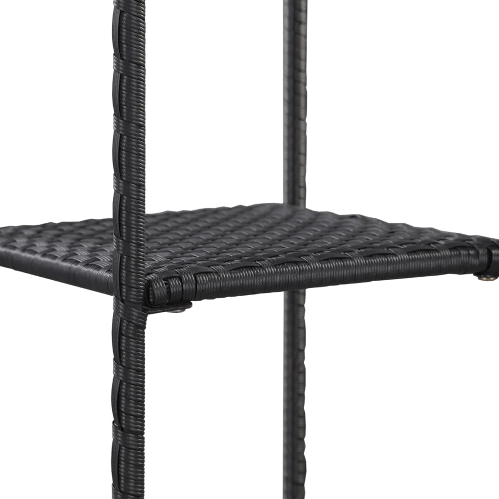 Scaffale Nero 30x30x90 cm in Polyrattan