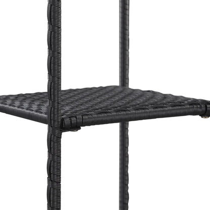 Scaffale Nero 30x30x90 cm in Polyrattan