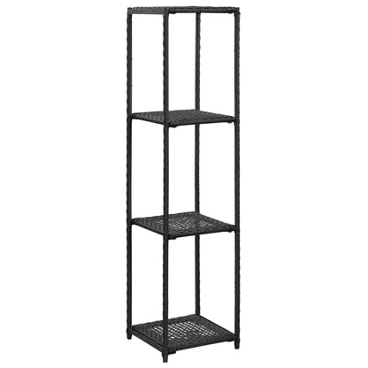 Scaffale Nero 30x30x120 cm in Polyrattan