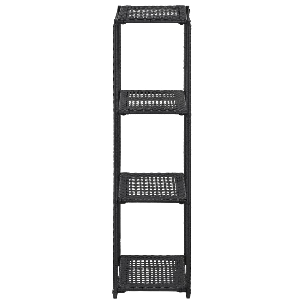Scaffale Nero 30x30x120 cm in Polyrattan