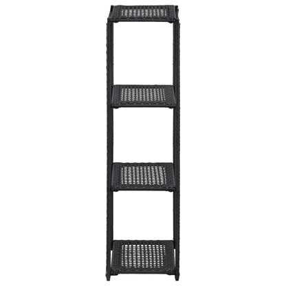 Scaffale Nero 30x30x120 cm in Polyrattan