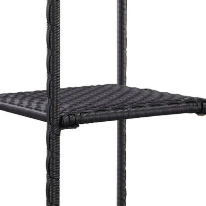 Scaffale Nero 30x30x120 cm in Polyrattan