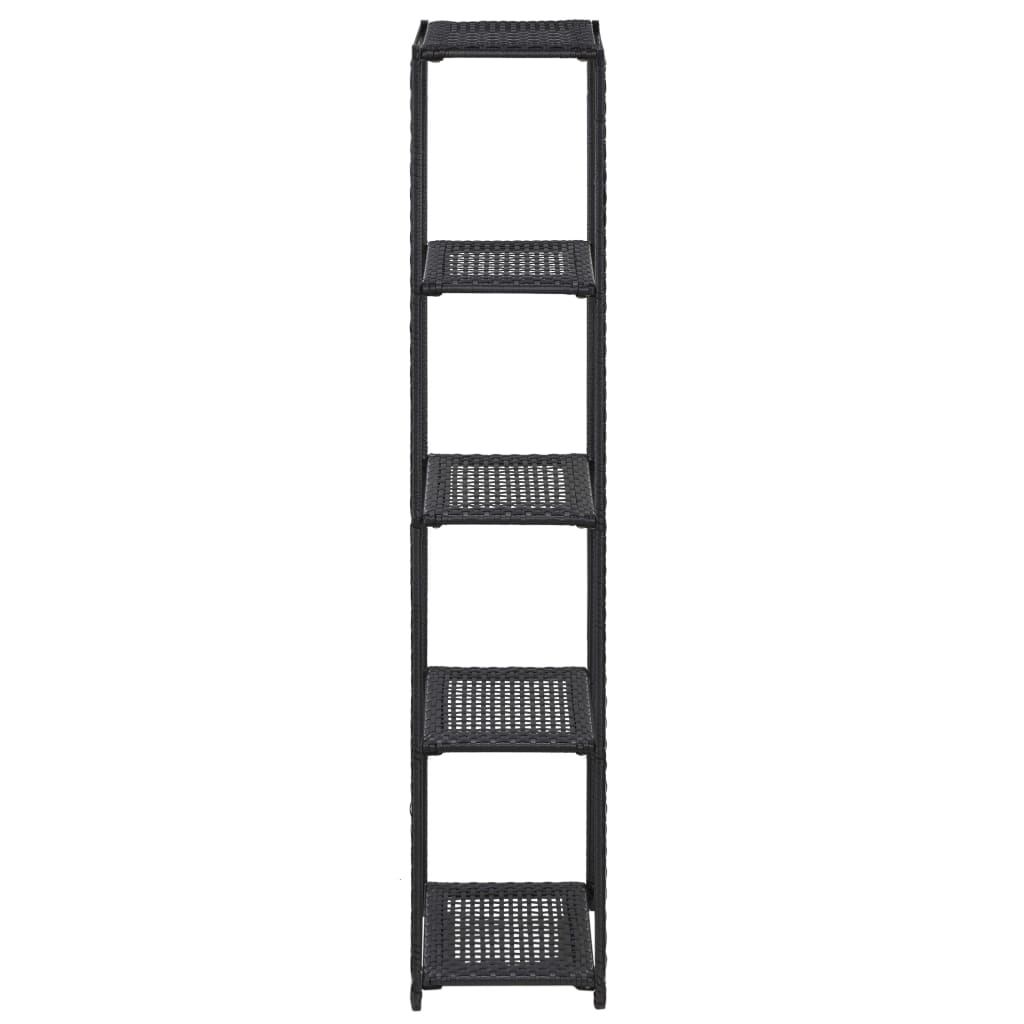 Scaffale Nero 30x30x150 cm in Polyrattan