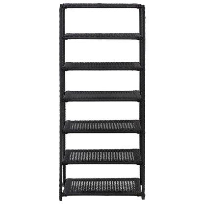Scarpiera Nera 50x30x120 cm in Polyrattan