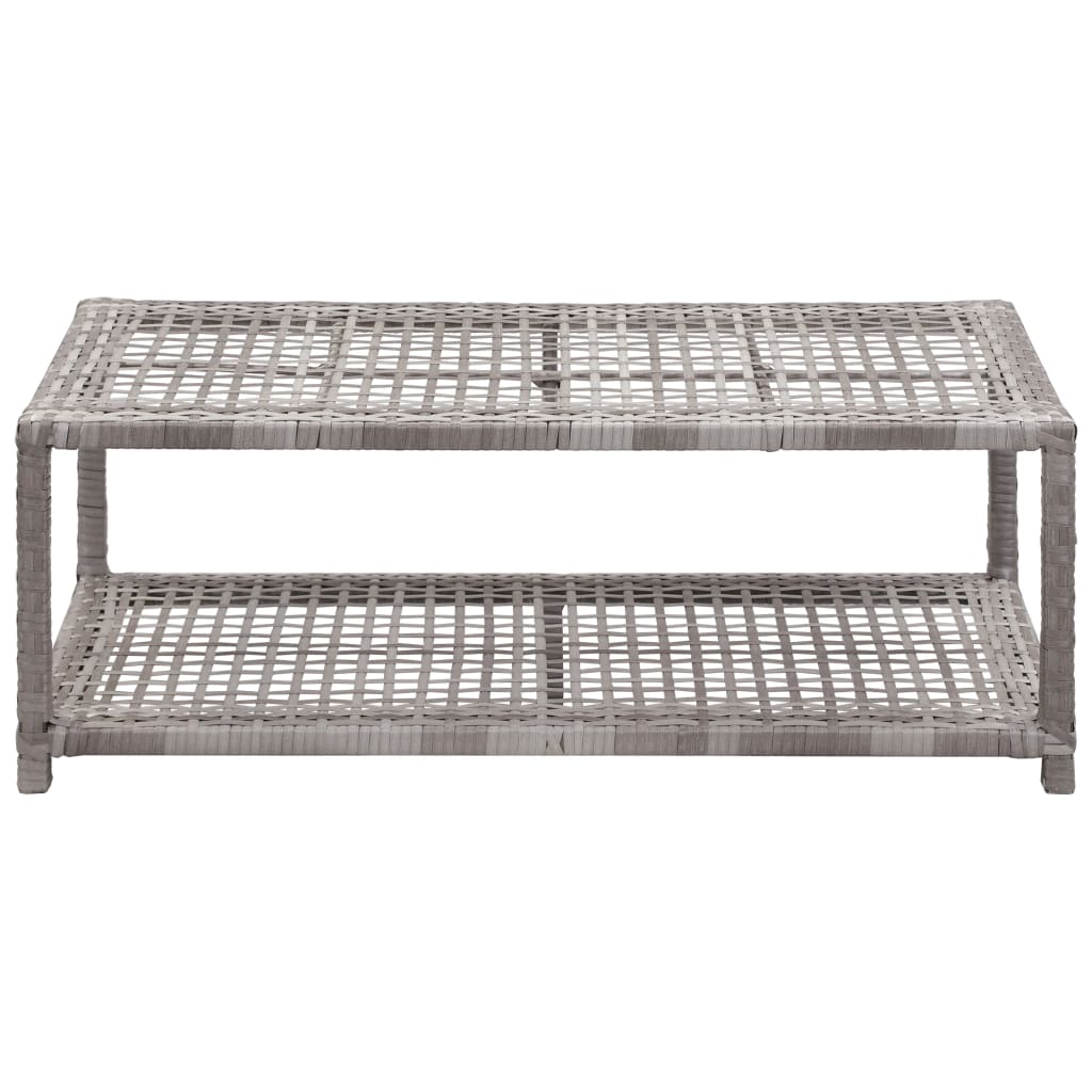 Scarpiera con Panchina Grigia 80x40x30 cm in Polyrattan