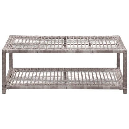 Scarpiera con Panchina Grigia 80x40x30 cm in Polyrattan