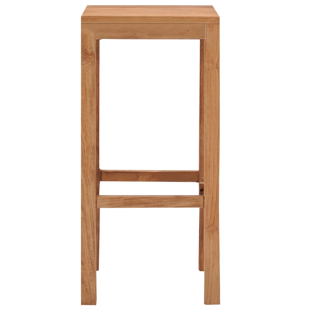 Sgabelli da Bar 4 pz in Legno Massello di Teak