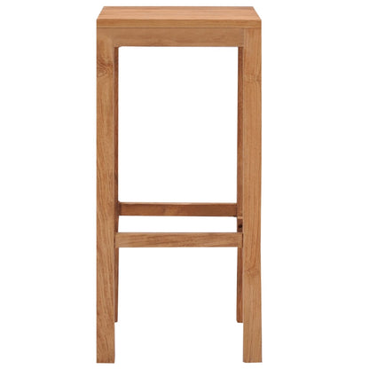 Sgabelli da Bar 4 pz in Legno Massello di Teak