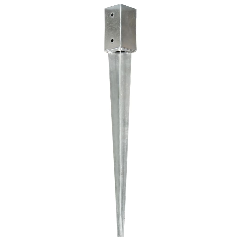 Picchetti di Terra 12 pz Argento 7x7x75 cm Acciaio Galvanizzato
