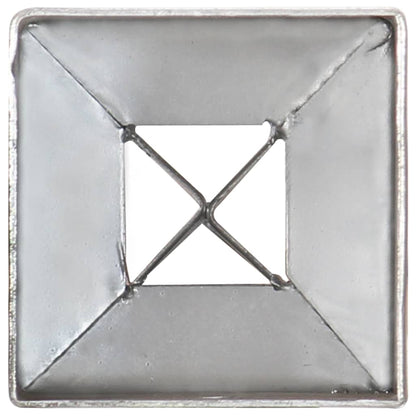 Picchetti di Terra 6 pz Argento 7x7x90 cm in Acciaio Zincato