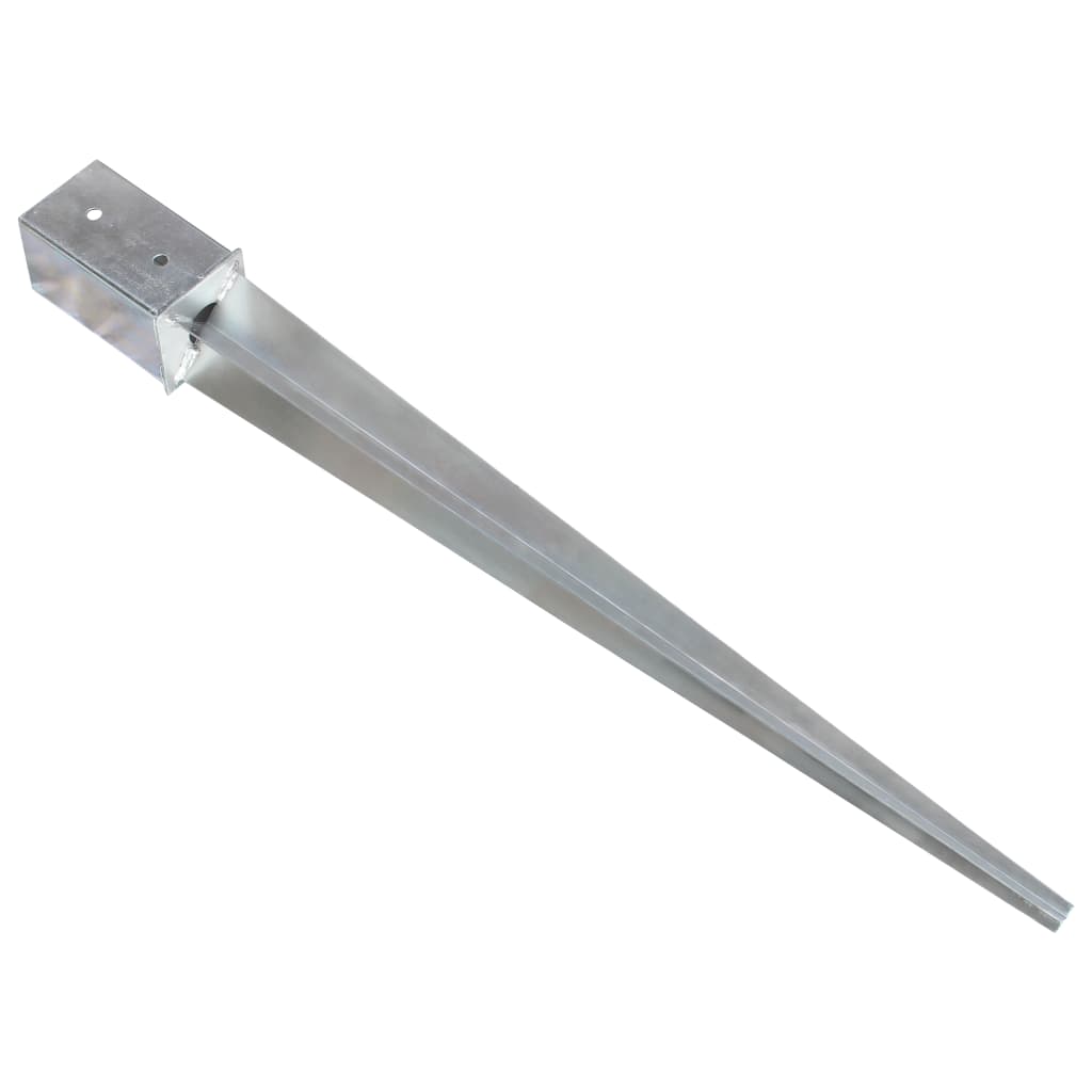Picchetti di Terra 6 pz Argento 8x8x91 cm in Acciaio Zincato