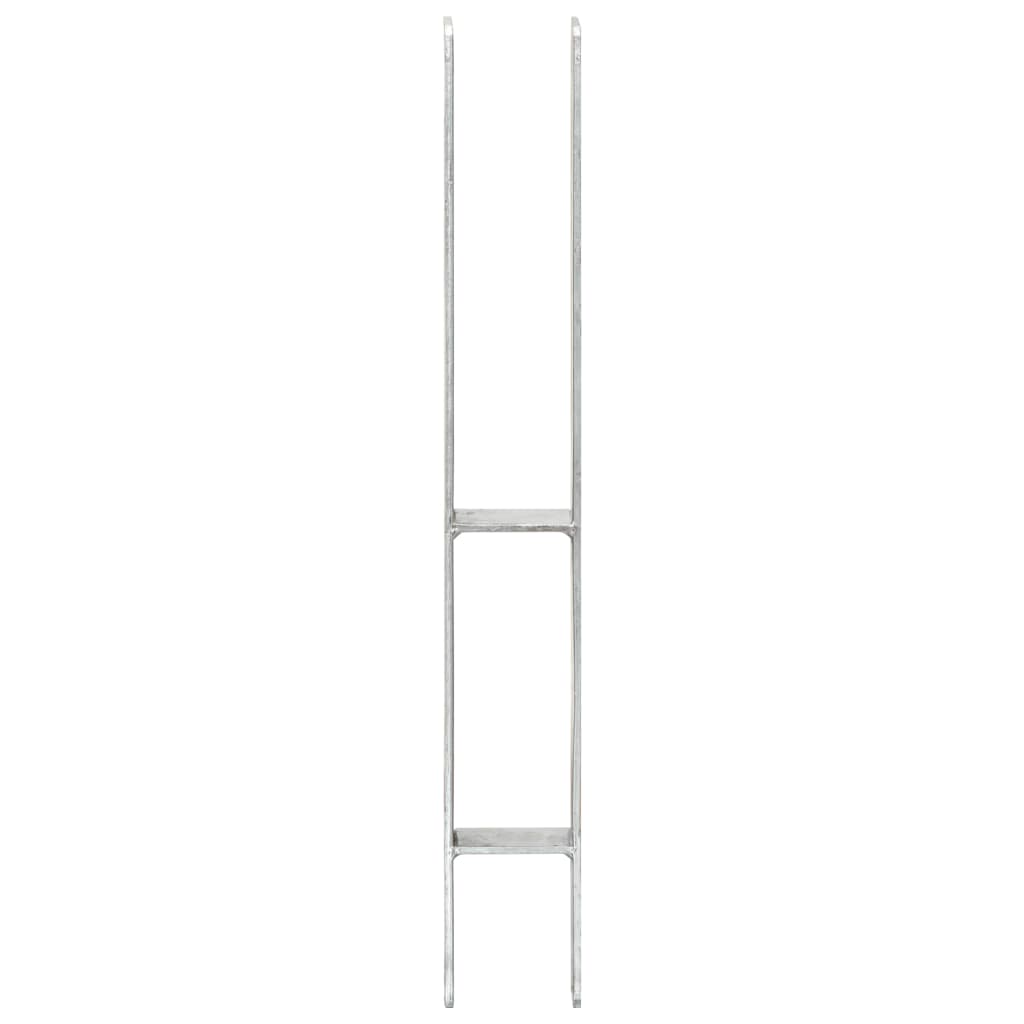 Picchetti per Recinzione 6 pz Argento 7x6x60 cm Acciaio Zincato