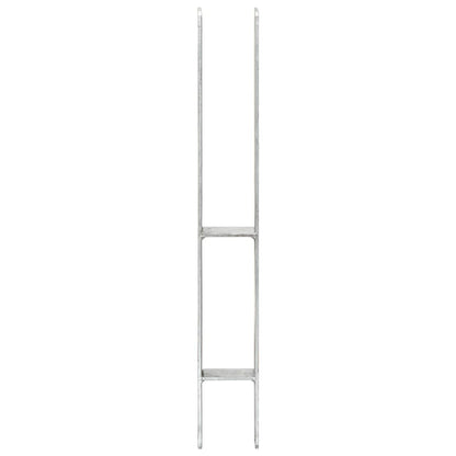 Picchetti per Recinzione 6 pz Argento 7x6x60 cm Acciaio Zincato