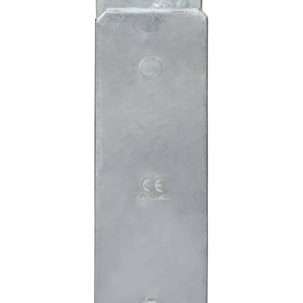 Picchetti per Recinzione 6 pz Argento 7x6x60 cm Acciaio Zincato