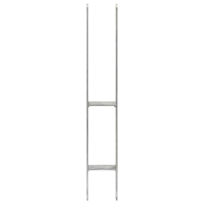 Picchetti per Recinzione 6 pz Argento 8x6x60 cm Acciaio Zincato