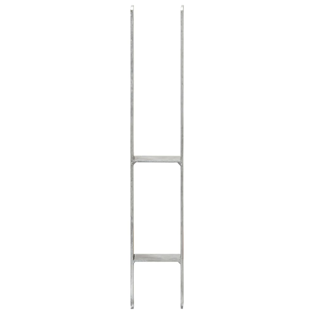 Picchetti per Recinzione 6 pz Argento 9x6x60 cm Acciaio Zincato